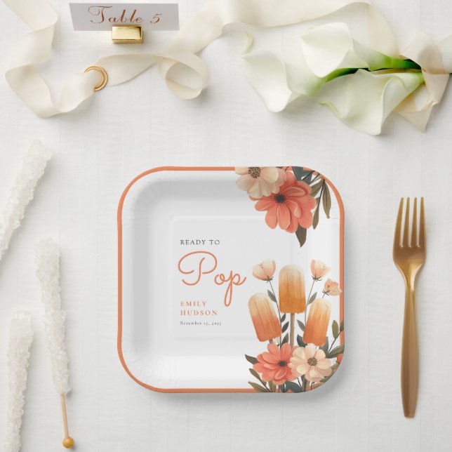 Assiettes En Carton Popsicle Prêt à Pop Baby shower (Mariage)