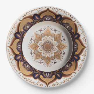 Assiettes En Carton Porcelaine chic violet Boho Chine Design