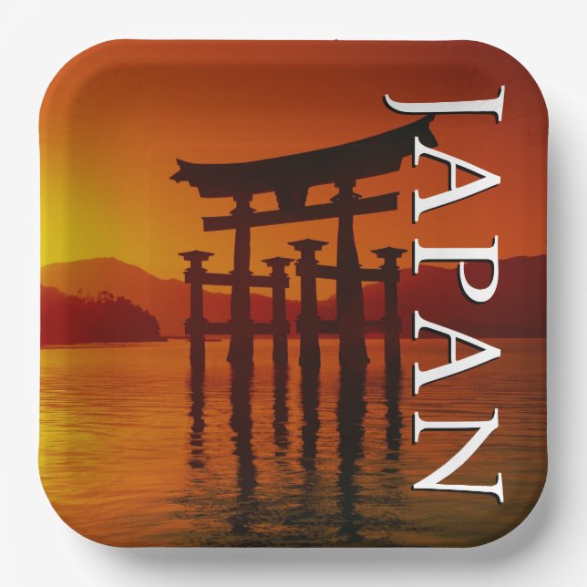 Assiettes En Carton Porte O-Torii, Sanctuaire Itsukushima | Miyajima,  (Recto)