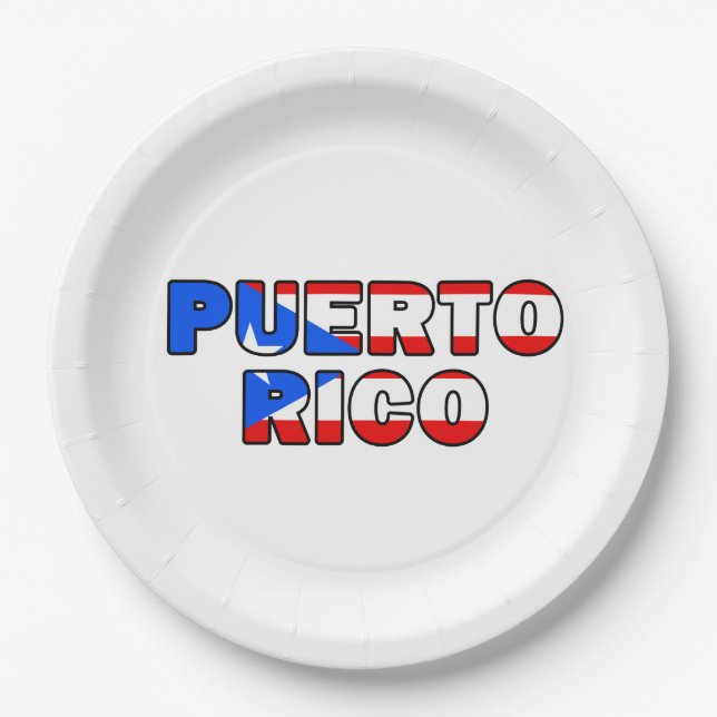 Assiettes En Carton Porto Rico (Devant)