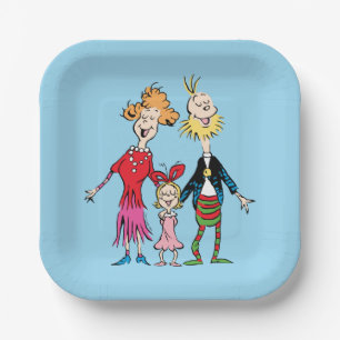 Assiettes En Carton Portrait de famille de Cindy Lou Who