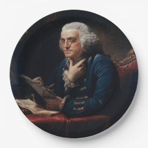 Assiettes En Carton Portrait en miniature, Père fondateur Benjamin Fra