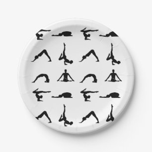 Assiettes En Carton Poses de yoga