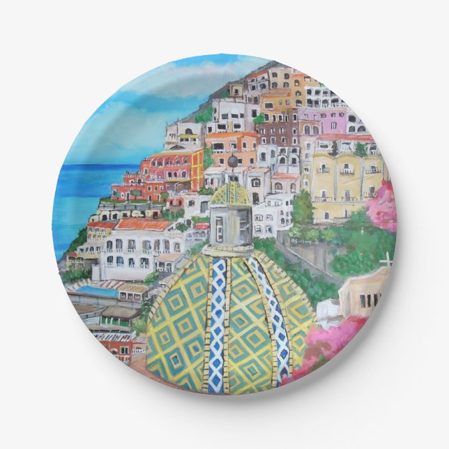 Assiettes En Carton Positano - plaques à papier faites sur commande 7" (Devant)