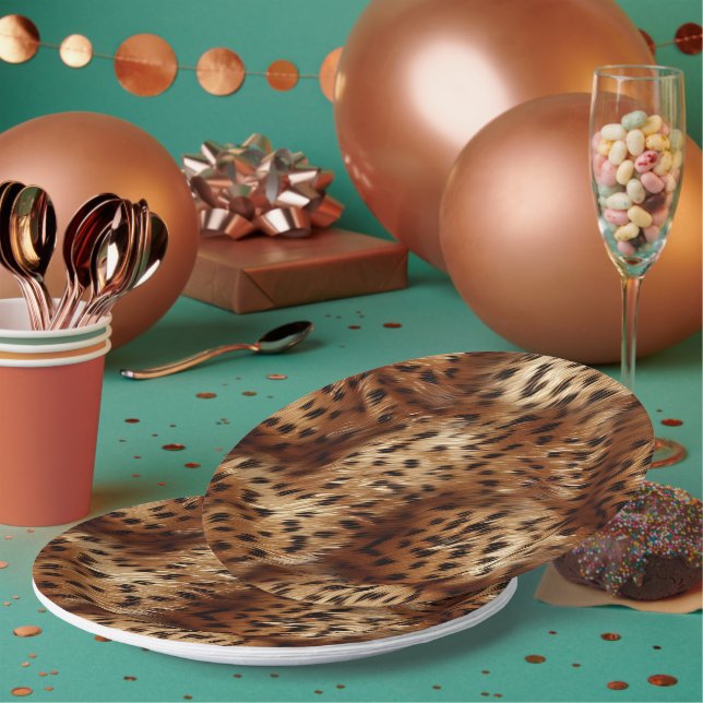 Assiettes En Carton Poster de animal Cheetah (Multi)