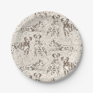 Assiettes En Carton Poster de animal de chien Brown en Dalmatie