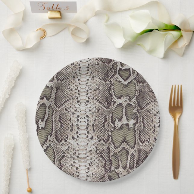 Assiettes En Carton Poster de animal de peau de serpent (Mariage)