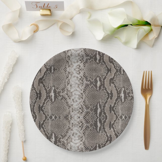 Assiettes En Carton Poster de animal Python Snake Skin (Mariage)