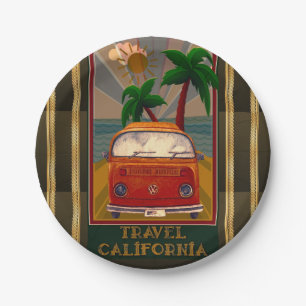 Assiettes En Carton Poster : Plate-forme papier Travel California