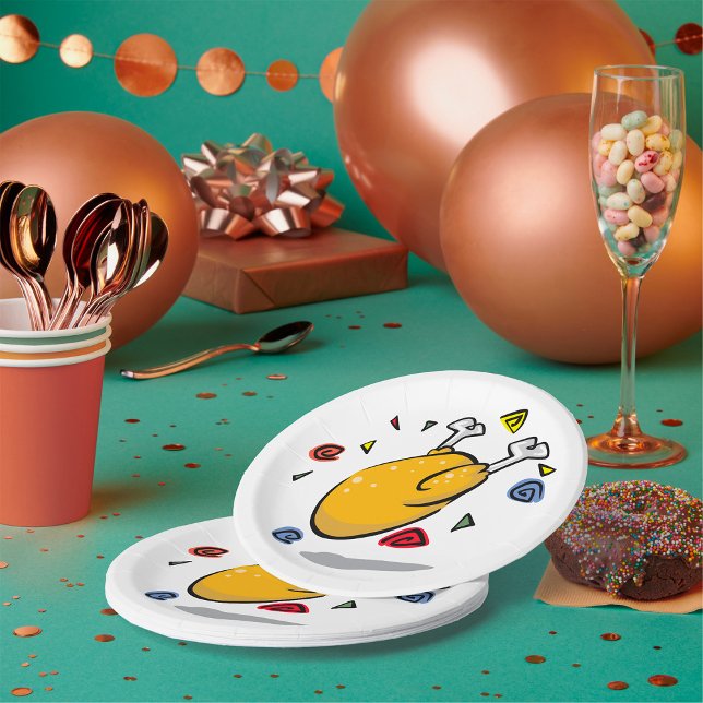 Assiettes En Carton Poulet rôti (Créateur téléchargé)