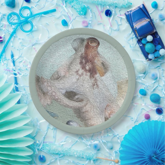 Assiettes En Carton poulpe (Fête)