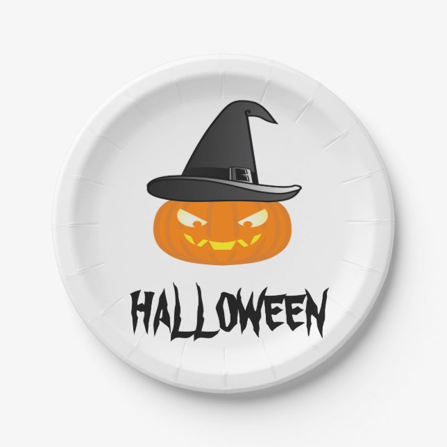 Assiettes En Carton Poumon d'Halloween (Devant)