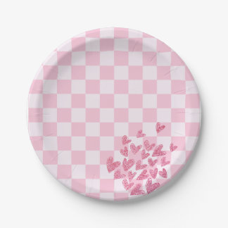 Assiettes En Carton Poupée rose rétro Anniversaire