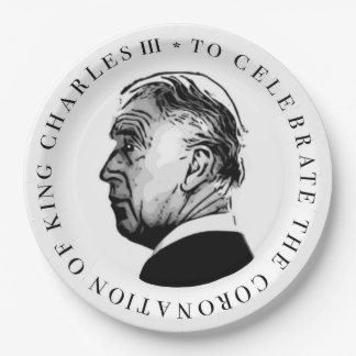 Assiettes En Carton Pour célébrer le couronnement du roi Charles III