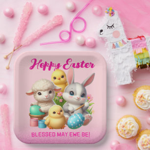 Assiettes En Carton Poussins De Pâques Mignonnes Poussins De Pâques Po