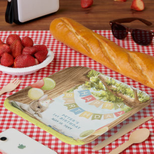 Assiettes En Carton Premier anniversaire de Bunny mignon