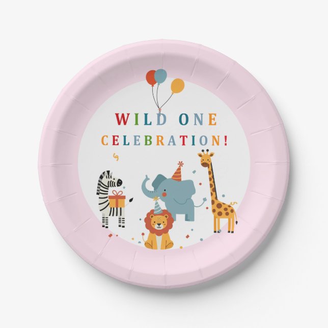 Assiettes En Carton Premier Anniversaire de Wild One (Devant)