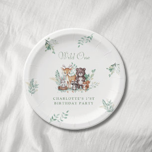 Assiettes En Carton Premier anniversaire des Amis de la forêt