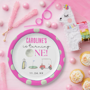 Assiettes En Carton Premier anniversaire des filles de golf