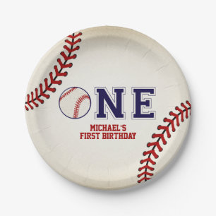 Assiettes En Carton Premier anniversaire du baseball