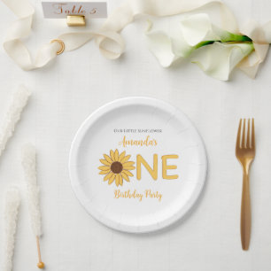 Assiettes En Carton Premier anniversaire du tournesol
