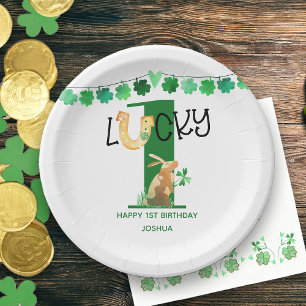 Assiettes En Carton Premier anniversaire Lucky One Irish Theme Party