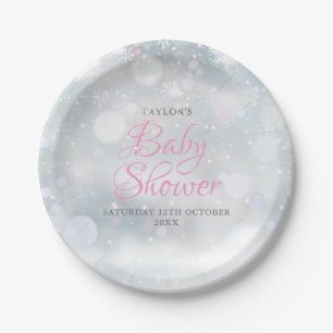 Assiettes En Carton Premier baby shower de Snowflakes