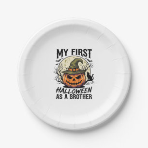 Assiettes En Carton Premier frère d'Halloween Chemise de lune de citro