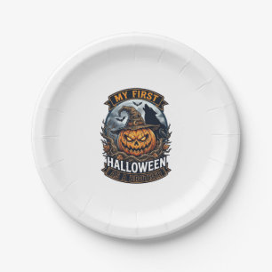 Assiettes En Carton Premier Halloween en tant que frère Pumpkin Wolf M