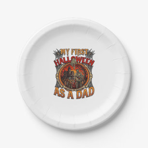 Assiettes En Carton Premier Halloween en tant que papa Zombie Maison h