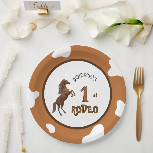 Assiettes En Carton Premier Rodéo (Mariage)