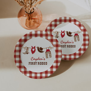 Assiettes En Carton Premier Rodéo Cow-boy Occidental 1er Anniversaire 