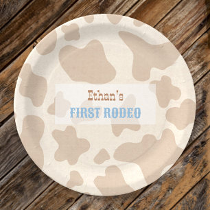Assiettes En Carton Premier Rodéo Western Cowboy Vache Plaques papier