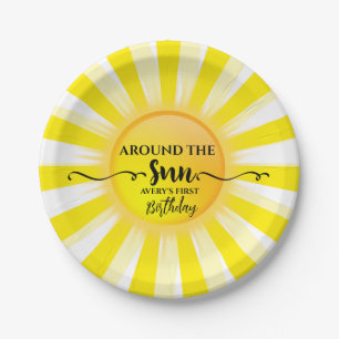 Assiettes En Carton Premier voyage autour de la fête d'été du soleil