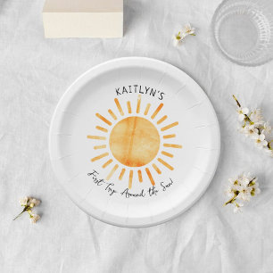 Assiettes En Carton Premier Voyage Autour Du Soleil 1Er Anniversaire