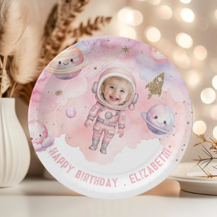 Assiettes En Carton Premier voyage autour du soleil Astronaute de la f