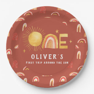 Assiettes En Carton Premier Voyage Autour du Soleil Fête du 1er Anni
