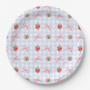 Assiettes En Carton Première aquarelle de Preppy Berry Birthday Strawb