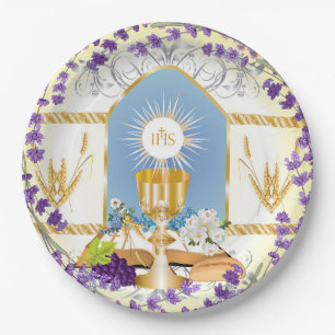 Assiettes En Carton Première communion 