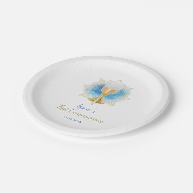 Assiettes En Carton Première communion catholique (Angle)