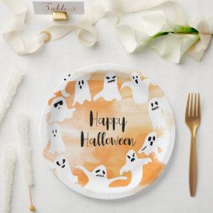 Assiettes En Carton Première fête d'anniversaire Halloween Spooky One