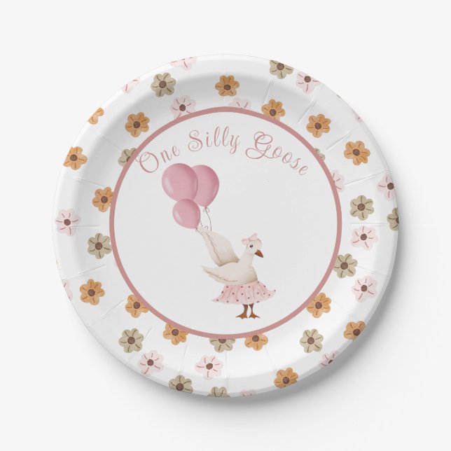 Assiettes En Carton Première fille Anniversaire Une plaque de papier d (Devant)