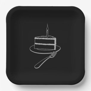 Assiettes En Carton Prenez du gâteau et mangez-le aussi