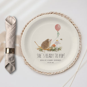 Assiettes En Carton Prêt à pop champignons Hérisson Classe de filles d