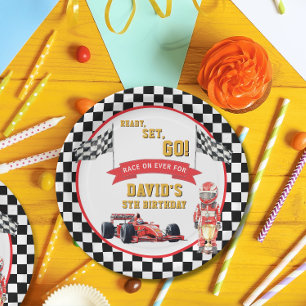 Assiettes En Carton Prêt Partez Course Fête Garçon Anniversaire