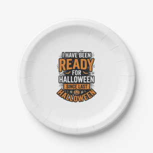 Assiettes En Carton Prêt pour Halloween Vintage Spooky Design de T-shi
