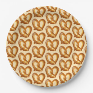 Assiettes En Carton Pretzel doux au sel
