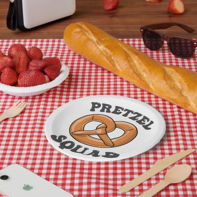 Assiettes En Carton Pretzel Squad Funny Oktoberfest Pretzel Lover Germ (Pique-nique)
