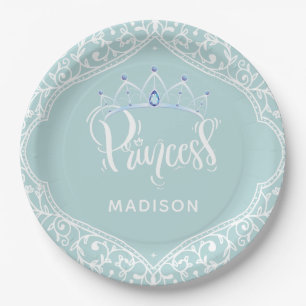 Assiettes En Carton Princess Party Royal Personnalisé