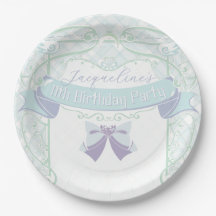Princesse Art Nouveau Bleu Anniversaire